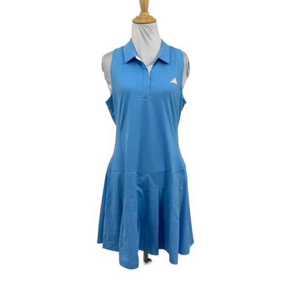 adidas Dresses & Skirts - Adidas Dress Women L Large Blue Ultimate365 Tour Pleated Sleeveless Golf Pockets
